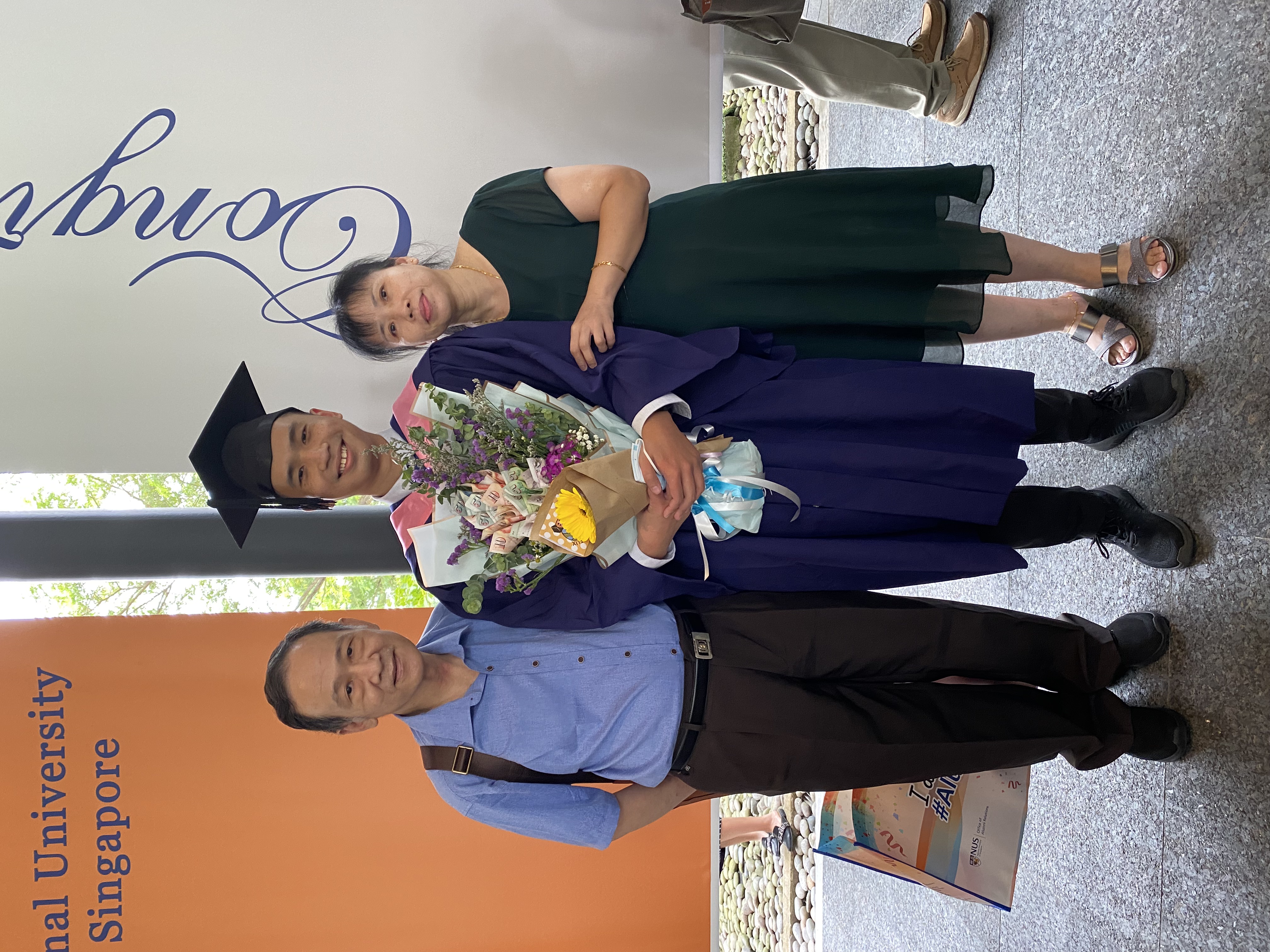 Mrs Tan's son Felix at his Singapore university graduation